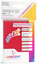Gamegenic Prime Japanese Sized Sleeves - Size Code PINK - Sleeve Colour Red (62mm x 89mm) (60 Sleeves Per Pack)