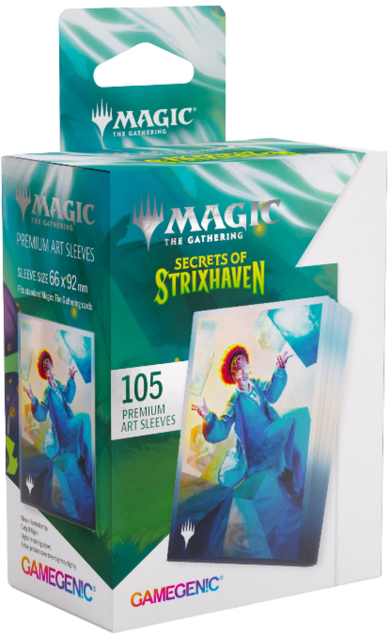 Gamegenic Magic The Gathering Secrets of Strixhaven Premium Art Sleeves - Zimone, Infinite Analyst (66 x 92 mm) (105 Sleeves Per Pack)