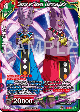 Champa and Beerus, Capricious Gods (Championship 2024 Finals Pack) (DB1-088) [Tournament Promotion Cards]