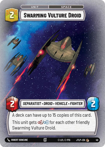 Swarming Vulture Droid (Foil) (40) [Jump to Lightspeed: Weekly Play]