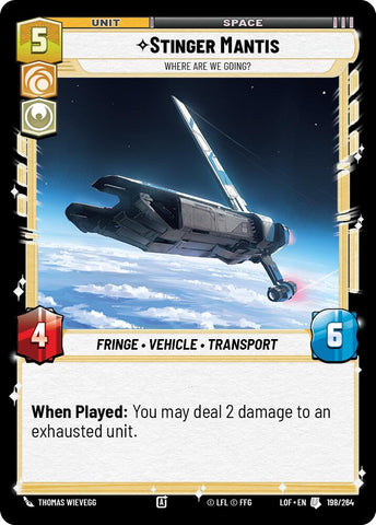 Stinger Mantis - Where Are We Going? (198/264) (198/264) [Legends of the Force]