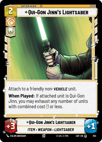 Qui-Gon Jinn's Lightsaber (703) (Foil) (703) [Legends of the Force]