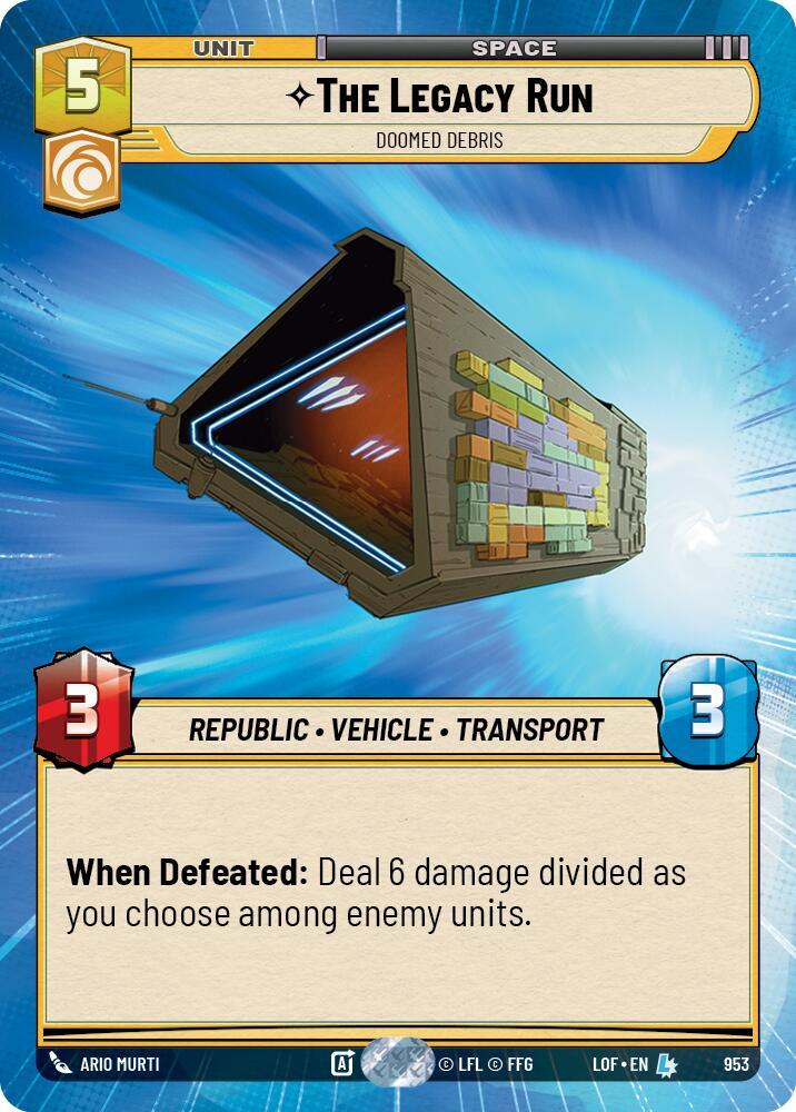 The Legacy Run - Doomed Debris (953) (Hyperspace Foil) (953) [Legends of the Force]