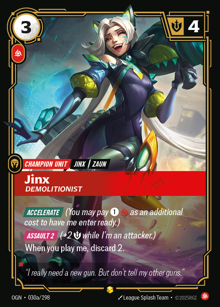 Jinx - Demolitionist (Alternate Art) - 30 - [OGN]