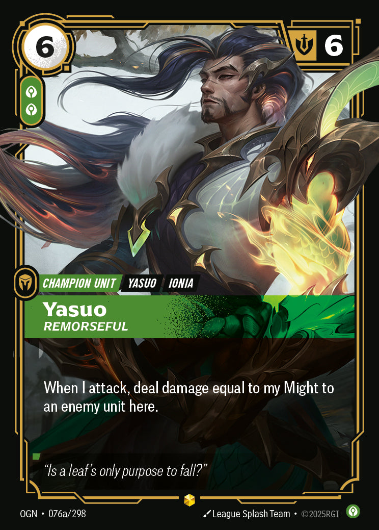 Yasuo - Remorseful (Alternate Art) - 76 - [OGN]