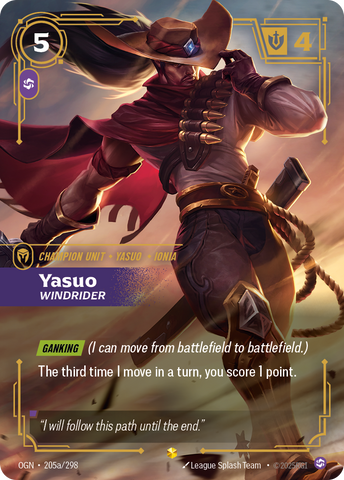 Yasuo - Windrider (Alternate Art) - 205 - [OGN]