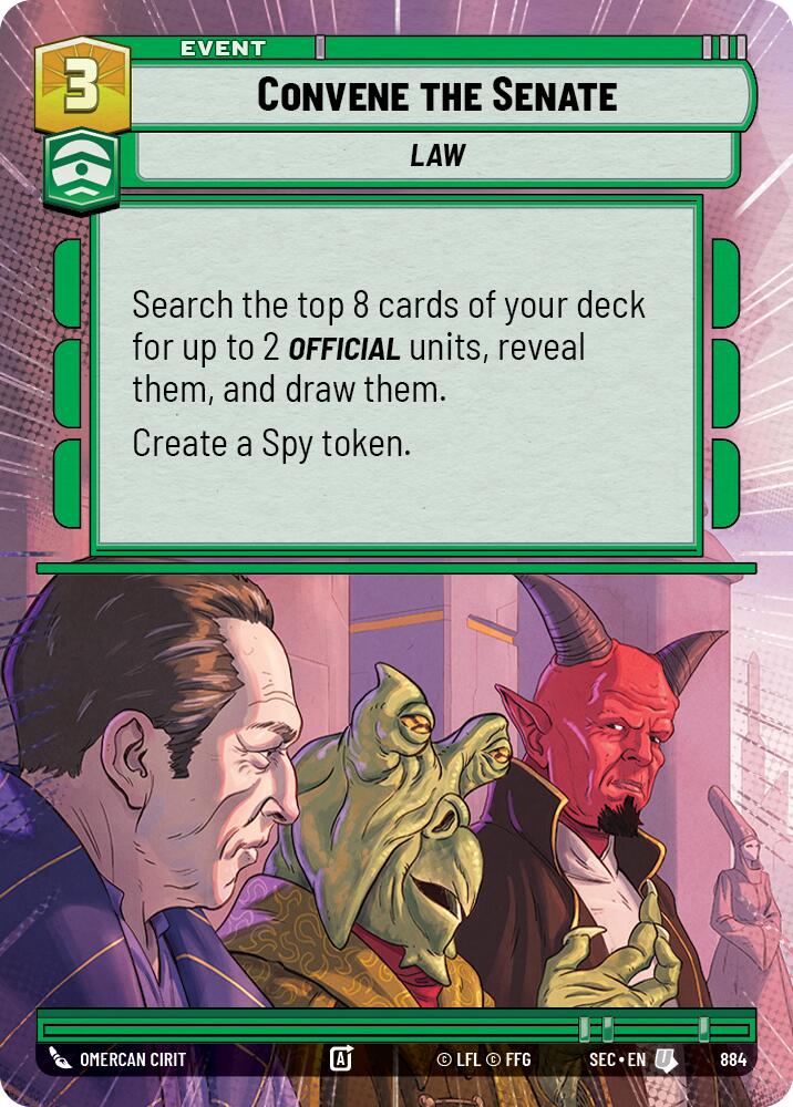Convene the Senate (884) (Hyperspace Foil) (884) [Secrets of Power]