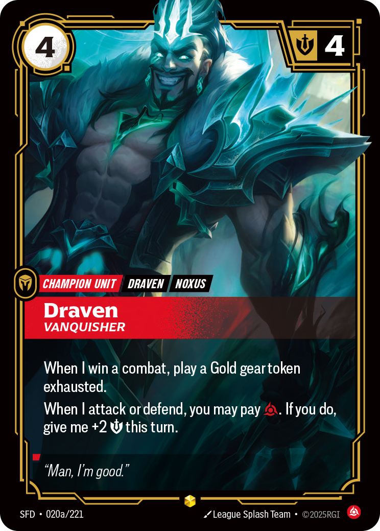Draven - Vanquisher (Alternate Art) - 20 - [SFD]
