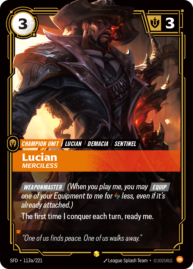 Lucian - Merciless (Alternate Art) - 113 - [SFD]