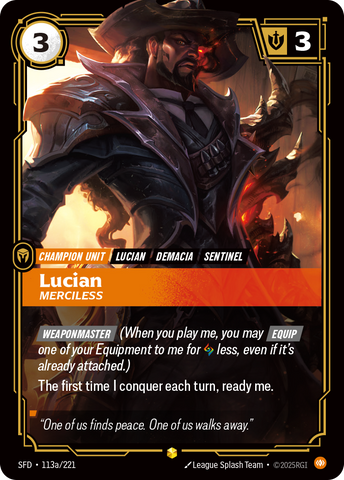 Lucian - Merciless (Alternate Art) - 113 - [SFD]
