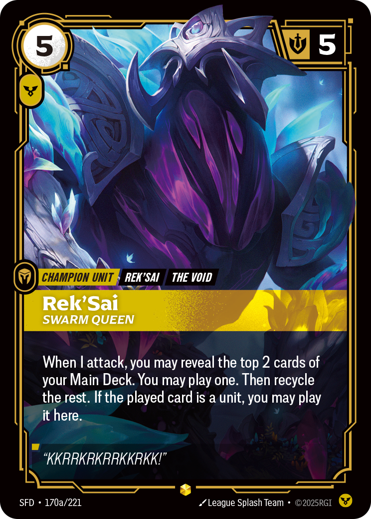 Rek'Sai - Swarm Queen (Alternate Art) - 170 - [SFD]