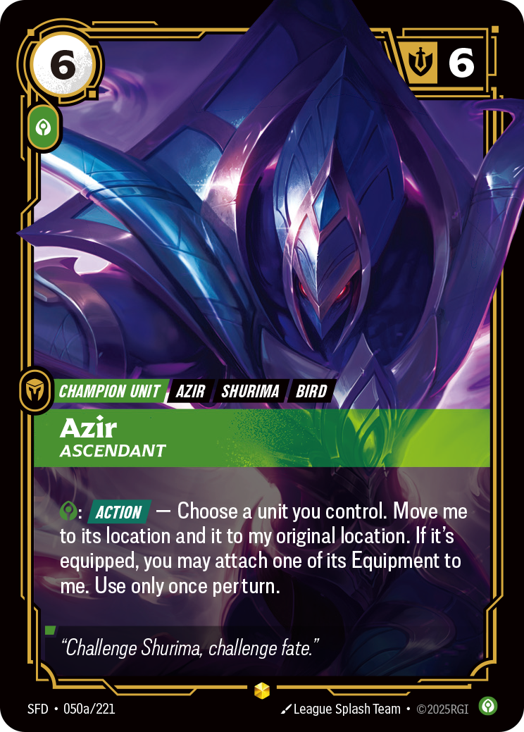 Azir - Ascendant (Alternate Art) - 50 - [SFD]