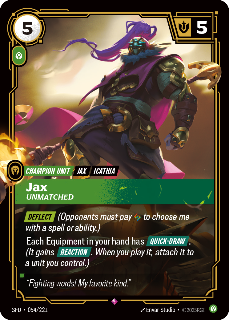 Jax - Unmatched - 54 - [SFD]