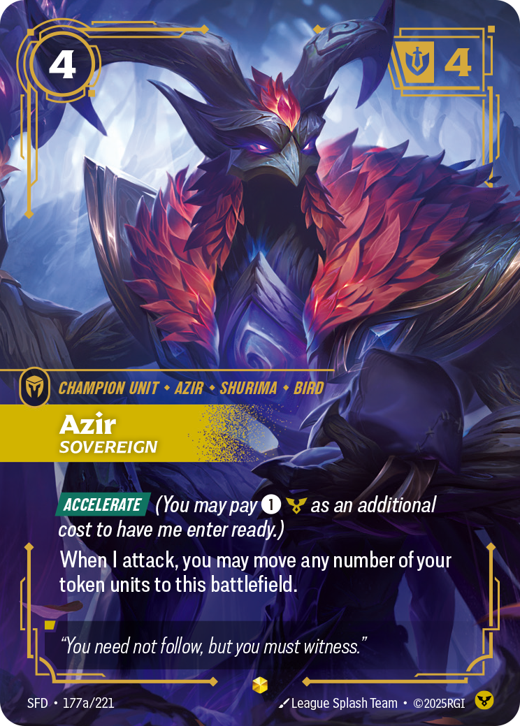 Azir - Sovereign (Alternate Art) - 177 - [SFD]