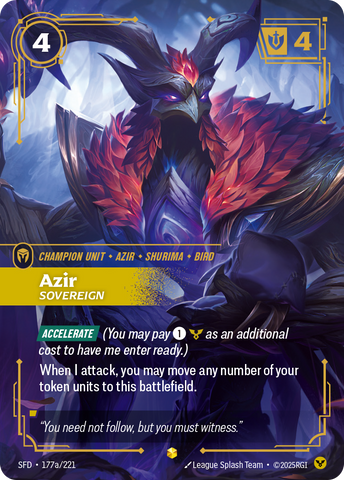Azir - Sovereign (Alternate Art) - 177 - [SFD]