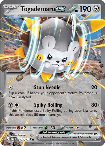 Togedemaru ex (149/217) [Mega Evolution: Ascended Heroes]
