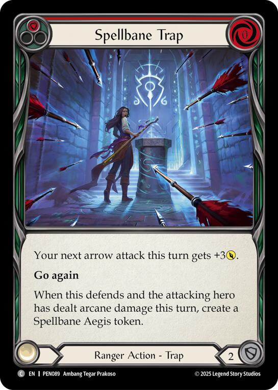 Spellbane Trap (Red) (Rainbow Foil) [PEN089] (Compendium of Rathe)  Rainbow Foil