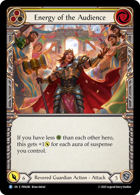 Energy Of The Audience (Yellow) (Rainbow Foil) [PEN286] (Compendium of Rathe)  Rainbow Foil