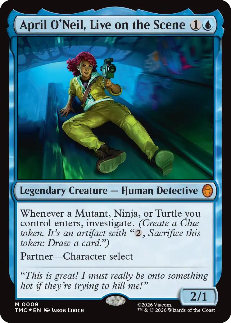April O'Neil, Live on the Scene (Surge Foil) [Teenage Mutant Ninja Turtles Commander]