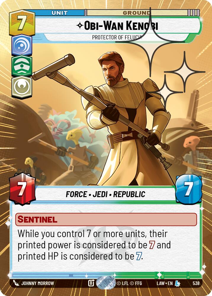 Obi-Wan Kenobi - Protector of Felucia (538) (Hyperspace Foil) (538) [A Lawless Time]
