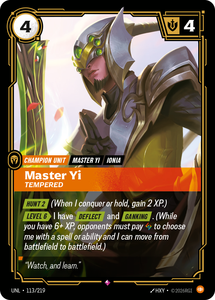 Master Yi - Tempered - 113 - [UNL]