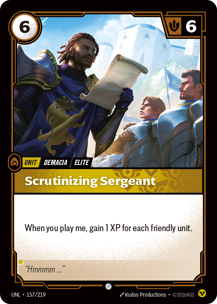 Scrutinizing Sergeant - 157 - [UNL]