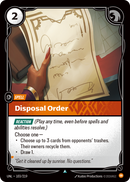 Disposal Order - 103 - [UNL]
