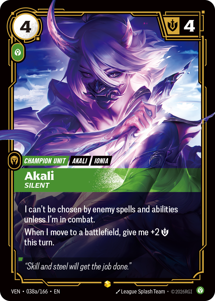Akali, Silent (Alternate Art) - 38a - [VEN]
