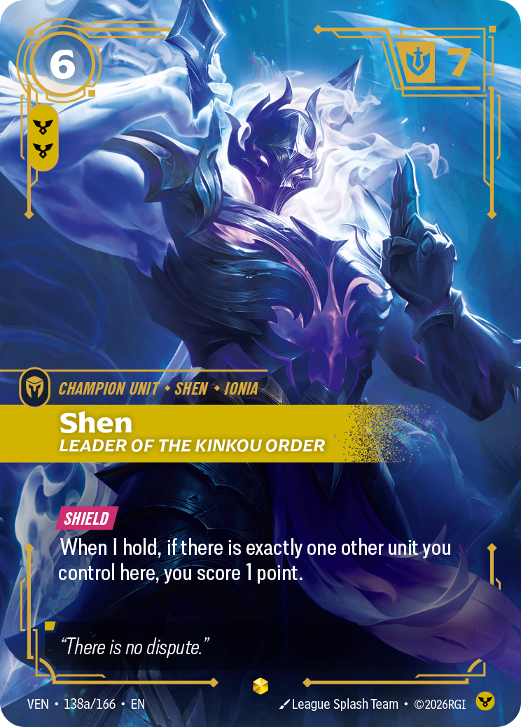 Shen, Leader of the Kinkou Order (Alternate Art) - 138a - [VEN]