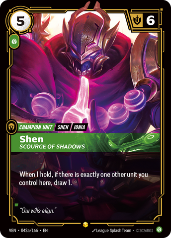 Shen, Scourge of Shadows (Alternate Art) - 42a - [VEN]