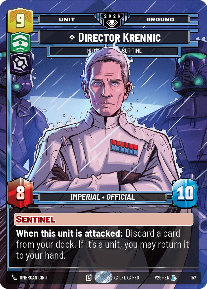Director Krennic - I Lose Nothing But Time (157) (Prize Wall) (Foil) (157) [Galactic Championship 2026]