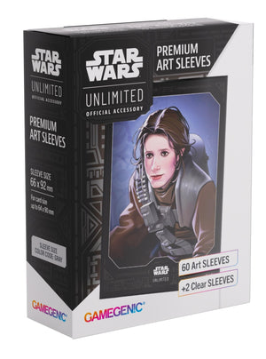 Gamegenic Star Wars Unlimited Premium Art Sleeves - Leia Organa (66mm x 92mm) (62 Sleeves Per Pack)