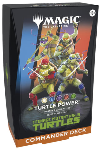 Magic the Gathering Teenage Mutant Ninja Turtles Commander Deck Turtle Power WHITE/BLUE/BLACK/RED/GREEN