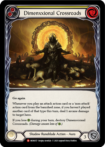 Dimenxxional Crossroads (Rainbow Foil) [MON157-RF] 1st Edition Rainbow Foil