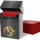 BCW Deck Guards Box and Deck Protectors Double Matte Red (80 Sleeves)