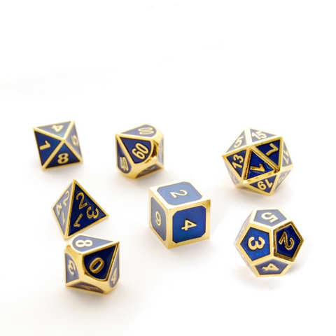 Dice Hoard Regular Metal Set 11 (Blue/Gold)