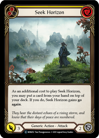 Seek Horizon (Yellow) (Rainbow Foil) [U-MON252-RF] Unlimited Edition Rainbow Foil