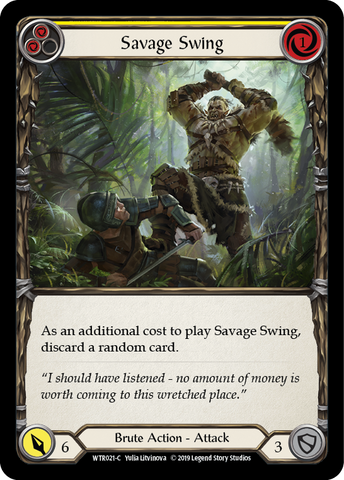 Savage Swing (Yellow) [WTR021-C] Alpha Print Rainbow Foil