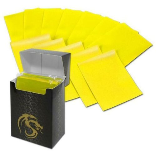 BCW Deck Guards Box and Deck Protectors Double Matte Yellow (80 Sleeves)