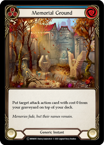 Memorial Ground (Blue) (Rainbow Foil) [U-MON305-RF] Unlimited Edition Rainbow Foil
