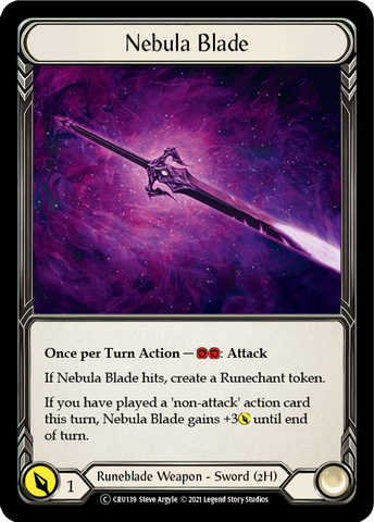 Nebula Blade (Rainbow Foil) [CRU139-RF] Unlimited Rainbow Foil