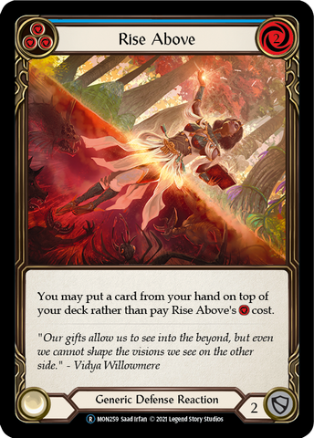 Rise Above (Blue) (Rainbow Foil) [U-MON259-RF] Unlimited Edition Rainbow Foil