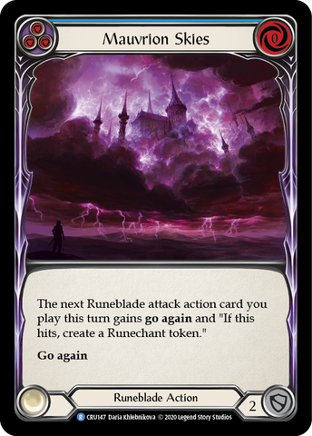 Mauvrion Skies (Blue) [CRU147] 1st Edition Rainbow Foil