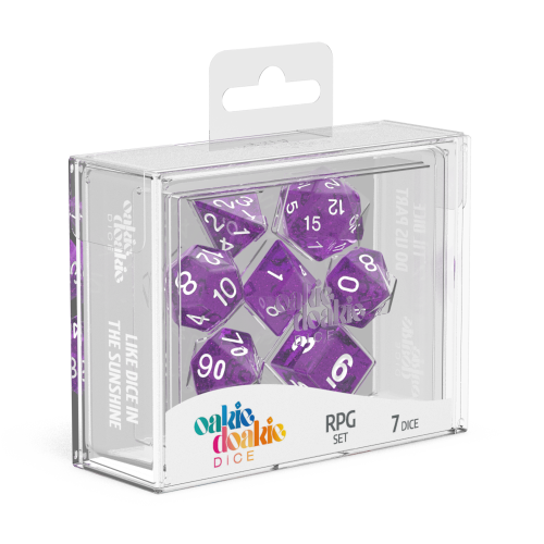 Oakie Doakie Dice RPG Set Translucent - Purple