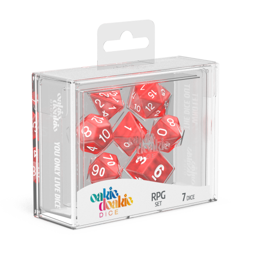 Oakie Doakie Dice RPG Set Marble -Red