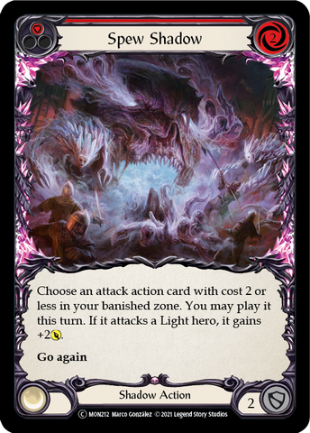 Spew Shadow (Red) (Rainbow Foil) [U-MON212-RF] Unlimited Edition Rainbow Foil