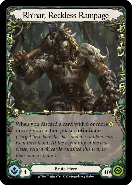 Harmonized Kodachi // Rhinar, Reckless Rampage [WTR078-T // WTR001-T] Alpha Print Normal
