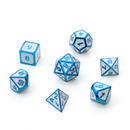 Dice Hoard Regular Metal Set 45 (Blue/White)
