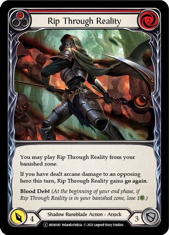 Rip Through Reality (Red) (Rainbow Foil) [U-MON180-RF] Unlimited Edition Rainbow Foil