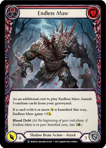 Endless Maw (Red) (Rainbow Foil) [U-MON126-RF] Unlimited Edition Rainbow Foil